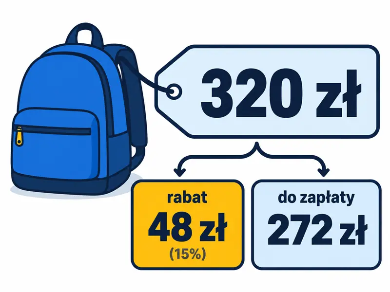 Dwa porównania: 30 z 60 to 50%, a 60 względem 30 to 200%; wyróżnione są podstawy porównania.