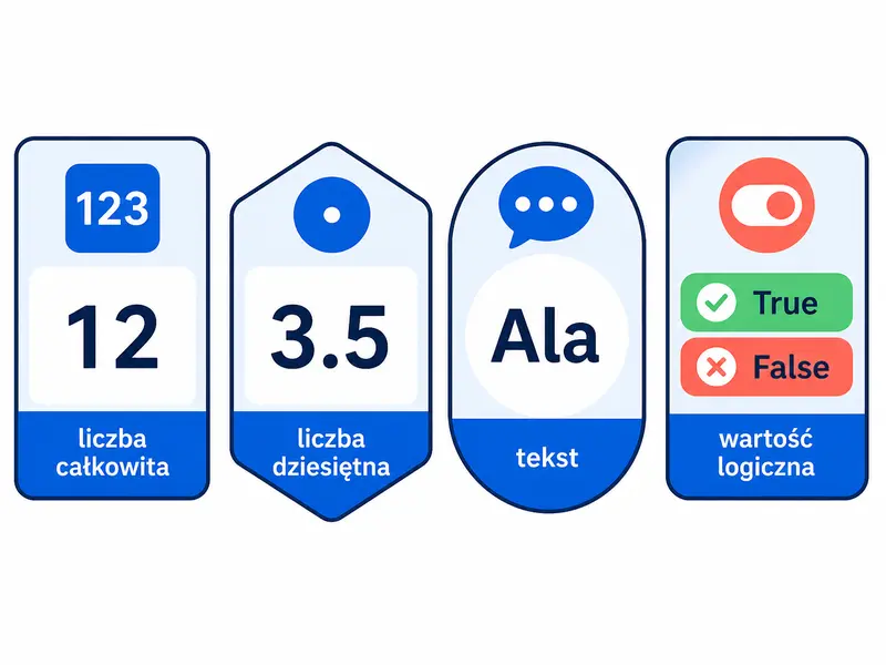 Wartość ma typ. Tekstowy kod zachowuje zera na początku; liczba służy do obliczeń.