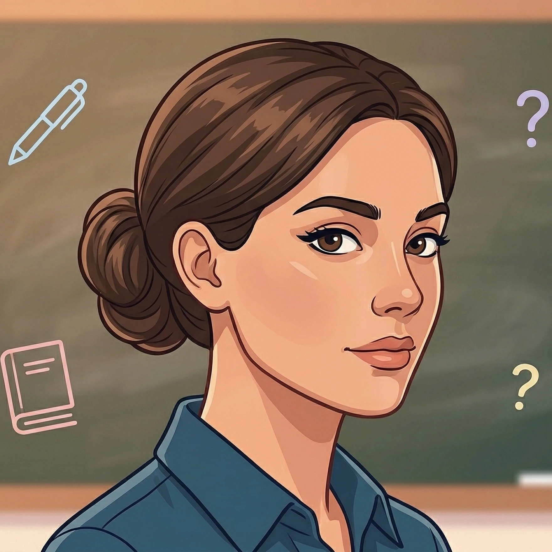 Teacher preparing materials for students